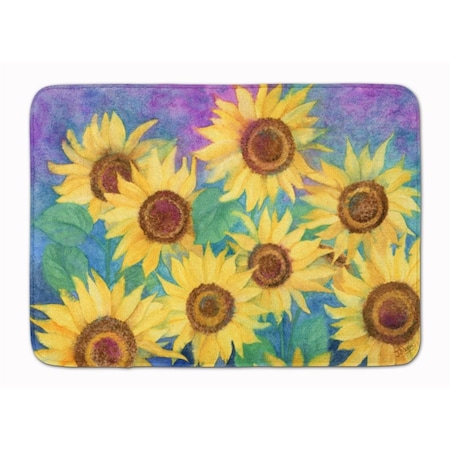 Carolines Treasures Sunflowers and Purple Machine Washable Memory Foam Mat IBD0247RUG